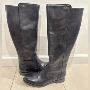 Lacoste Rosemont 4 CLW Leather Black womens boots size 7.5